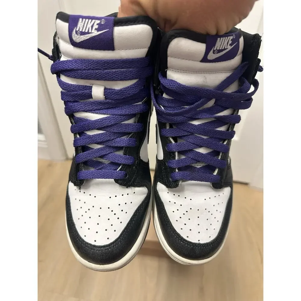 Nike Dunk High GS Purple Metallic & White 308319-151 Size 7Y Hard To Find 2008